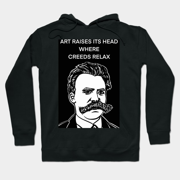 FRIEDRICH NIETZSCHE quote .6 - ink portrait Hoodie by lautir